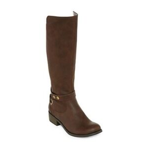 NWT Arizona 6 Cuala Riding Boot Brown Knee Round Toe 125666
